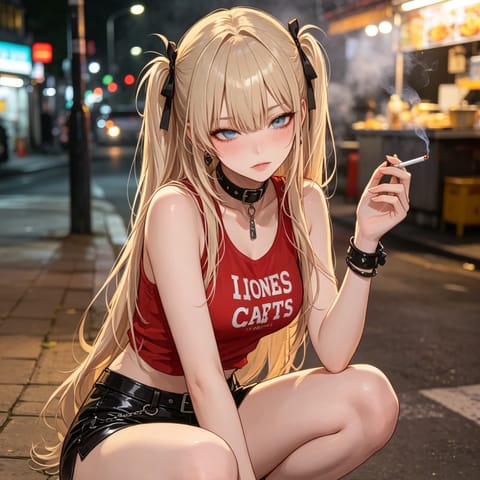 路灯下的野丫头